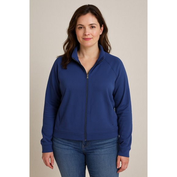 Public Rec Jackets & Blazers - Public Rec Womens Blue All‎ Day Full Zip Jacket XL